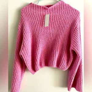 Pink scoop neck sweater Lush brand in small size.